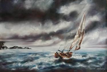 Print of Fine Art Sailboat Paintings by Mirza Latifovic