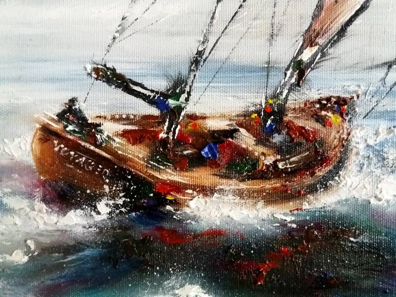 Original Sailboat Painting by Mirza Latifovic