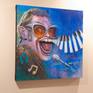 I've been a fan of Elton John since the 1980s and his music has been a big part of my life through the years.  I've tried to capture the outrageousness and energy of Elton's live performance by including glitter and vibrant colors in this painting.  A definite one-of-a kind conversation piece.

Painting comes on stretched canvas with sides painted black, ready to hang.

Painting also comes with a certificate of authenticity signed by the artist.