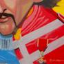 This is an original painting of The Beatles circa 1967. I've merged their bodies together as they were still working together as a unit at this point. I made it somewhat ambiguous as to whether John or Paul is in front, indicating a sort of competition between them. A colorful and unique painting for a colorful and unique period in their career.
Painting comes in a black frame, wired and ready to hang.
Comes with a certificate of authenticity signed by the artist.