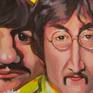 This is an original painting of The Beatles circa 1967. I've merged their bodies together as they were still working together as a unit at this point. I made it somewhat ambiguous as to whether John or Paul is in front, indicating a sort of competition between them. A colorful and unique painting for a colorful and unique period in their career.
Painting comes in a black frame, wired and ready to hang.
Comes with a certificate of authenticity signed by the artist.