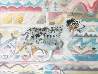 Print of Figurative Dogs Paintings by Cortney Harrington