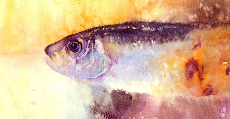 Original Fish Painting by Gold Key