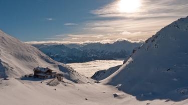 Above the clouds in the Austrian mountains thumb