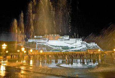 Fountains in front of the Dalai Lama Lhasa Palace - Limited Edition of 10 thumb
