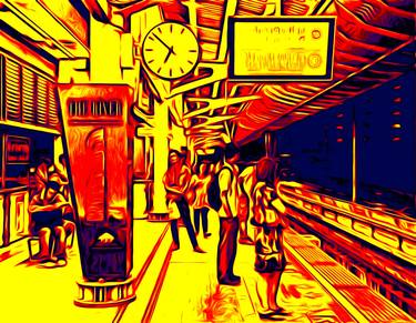 Evening colors on the subway platform of Bangkok - Limited Edition of 10 thumb