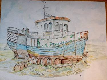 Original Figurative Boat Paintings by Angelo Ferro