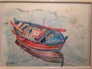 Original Figurative Boat Paintings by Angelo Ferro