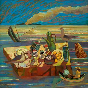 Print of Figurative Seascape Paintings by Vyacheslav Lui-ko