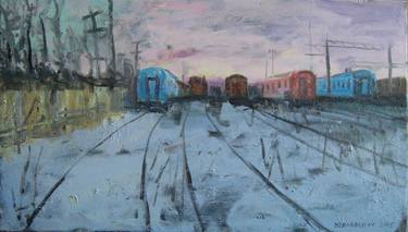 Original Train Paintings by Vasyl Dzhabraylov