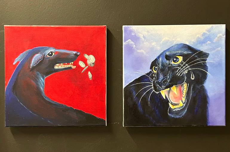 Original Conceptual Animal Painting by Rachele Holt