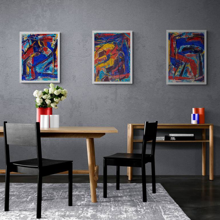 Original Abstract Expressionism Abstract Painting by Fatima Mian