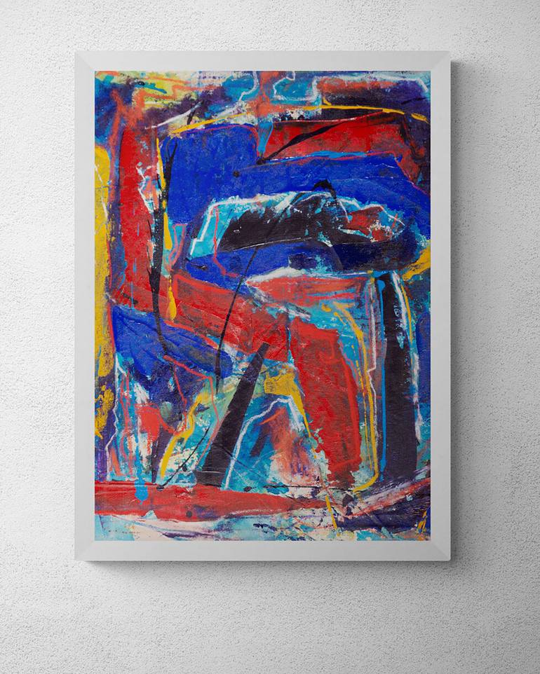 Original Abstract Expressionism Abstract Painting by Fatima Mian