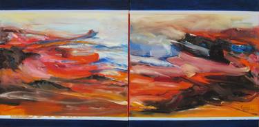 Print of Abstract Landscape Paintings by Aurora Bueno Celis