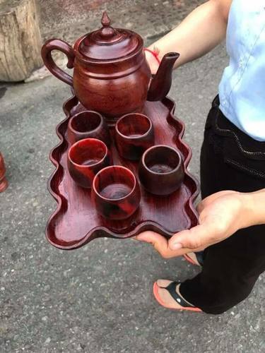 Siamese Rosewood Teapot Set thumb