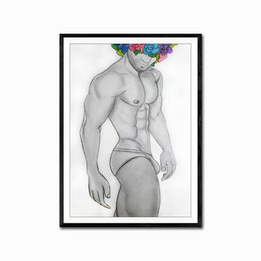 Original Figurative Men Drawings by Alfredo Andes