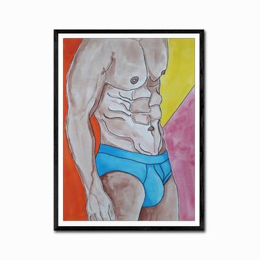 Original Figurative Men Paintings by Alfredo Andes