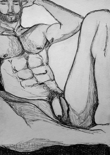 Original Figurative Nude Drawings by Alfredo Andes
