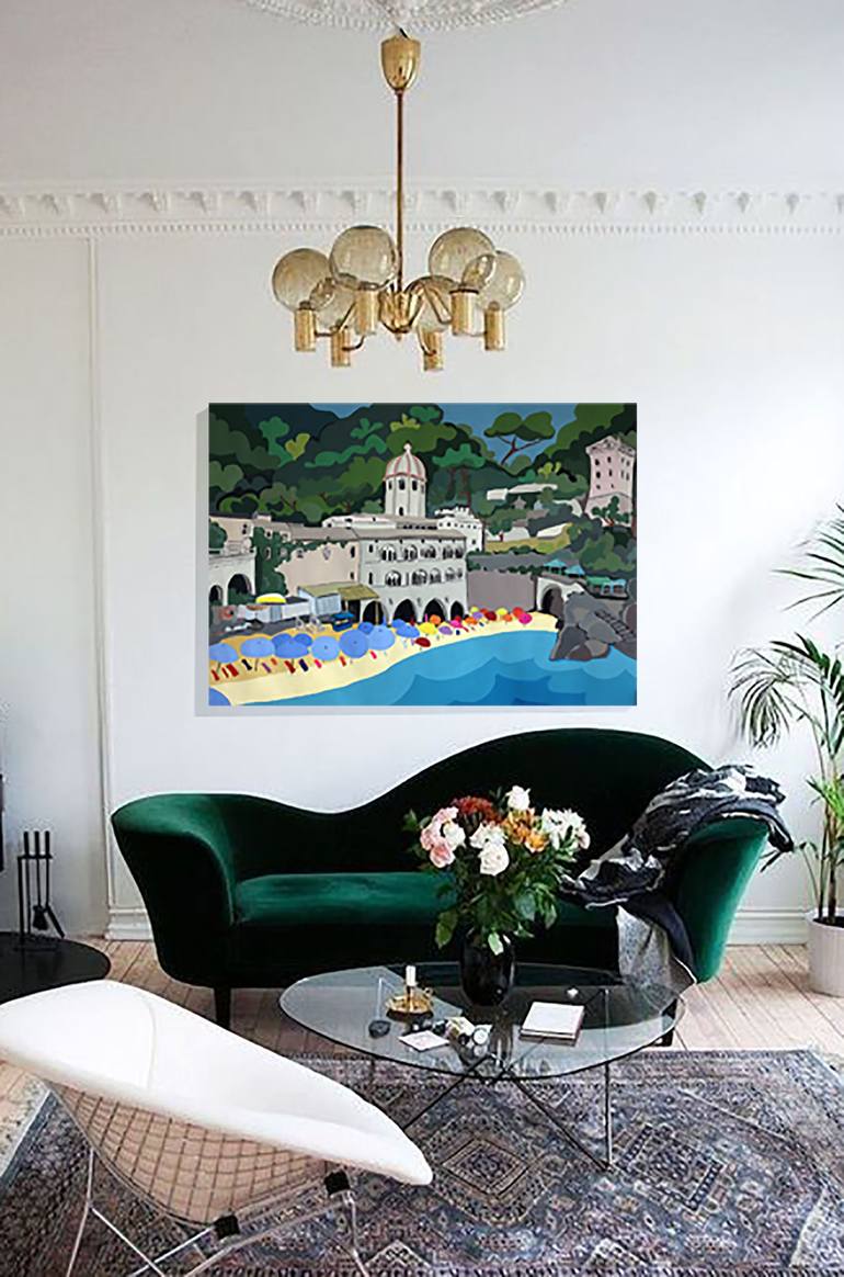Original Abstract Expressionism Landscape Painting by Helene Cortese