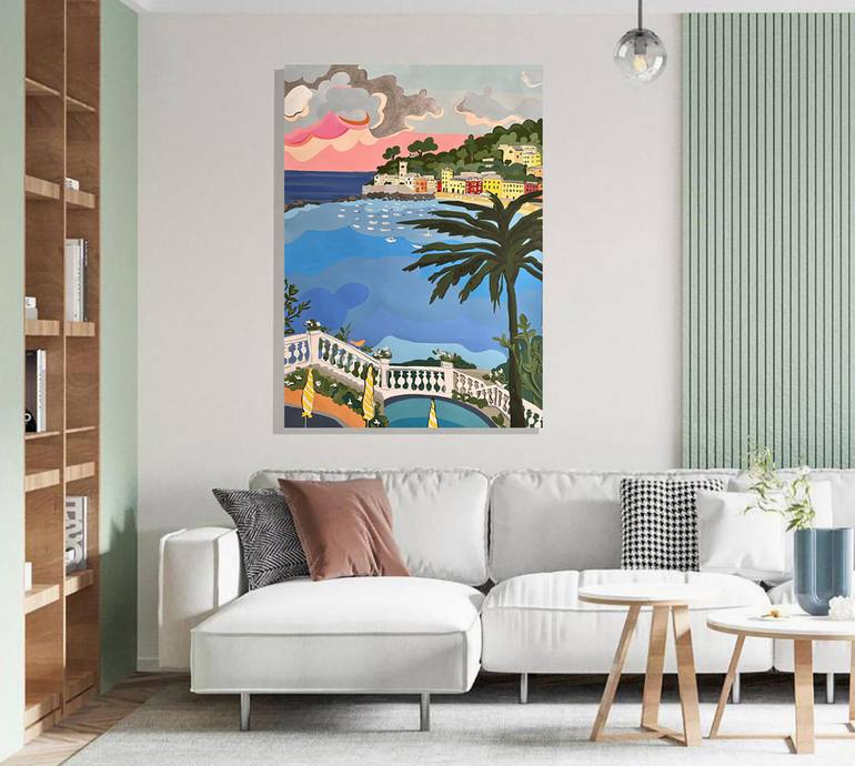 Original Abstract Expressionism Landscape Painting by Helene Cortese