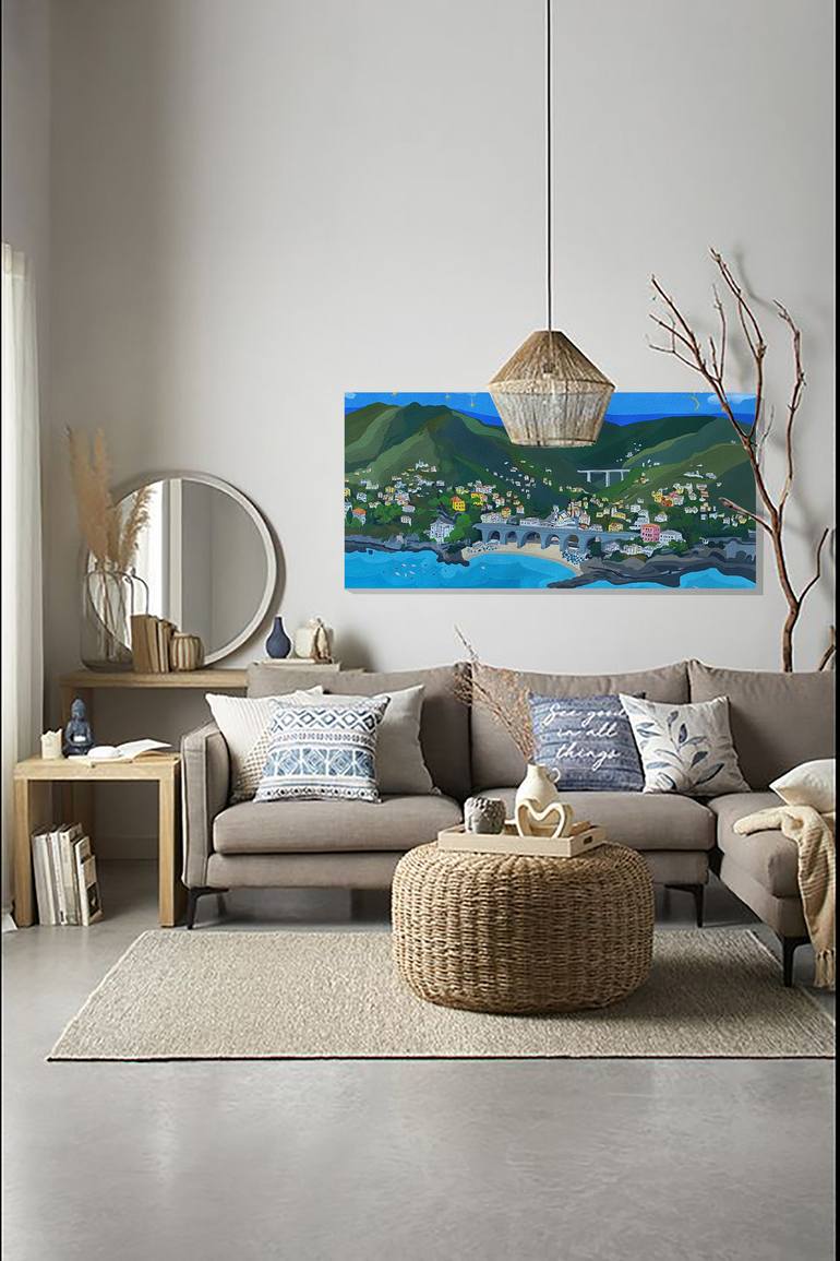 Original Abstract Expressionism Landscape Painting by Helene Cortese