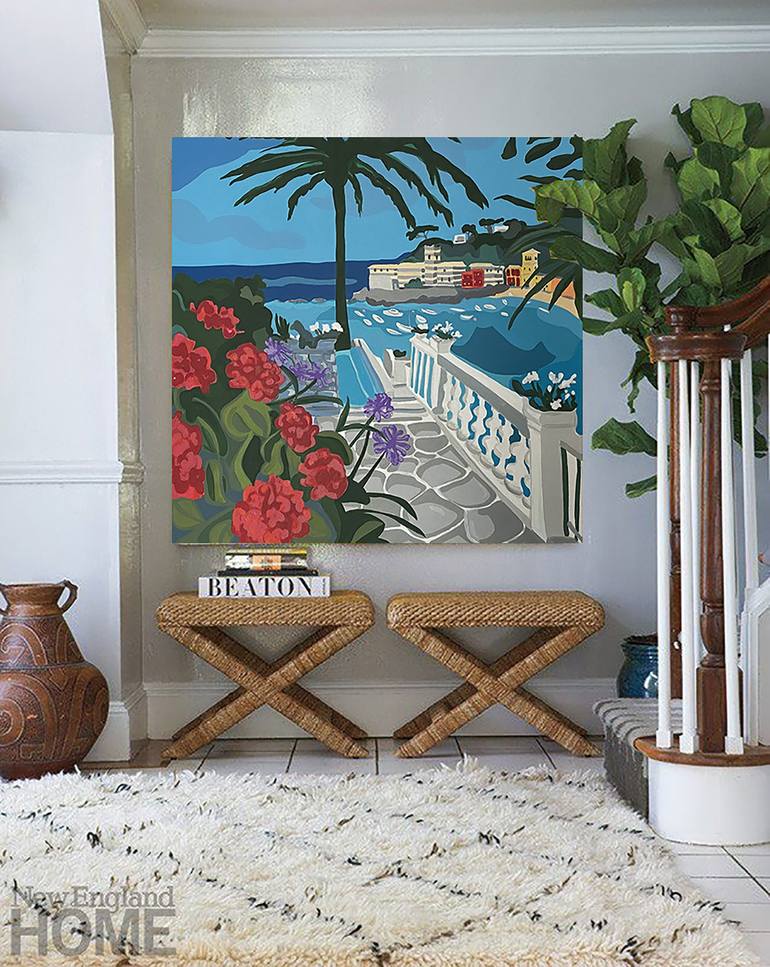 Original Expressionism Landscape Painting by Helene Cortese