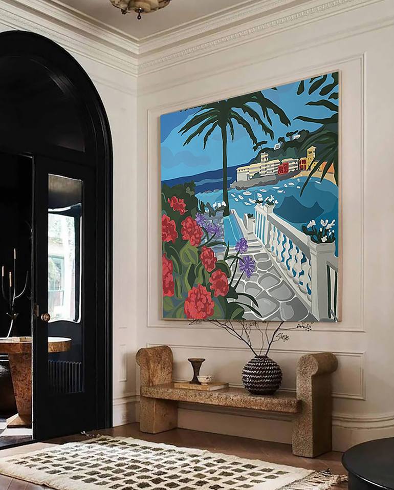 Original Expressionism Landscape Painting by Helene Cortese