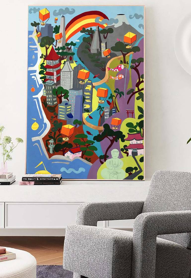 Original Abstract Painting by Helene Cortese