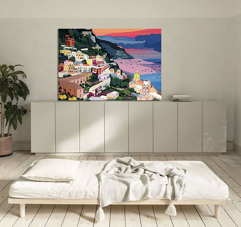 Original Abstract Expressionism Landscape Painting by Helene Cortese