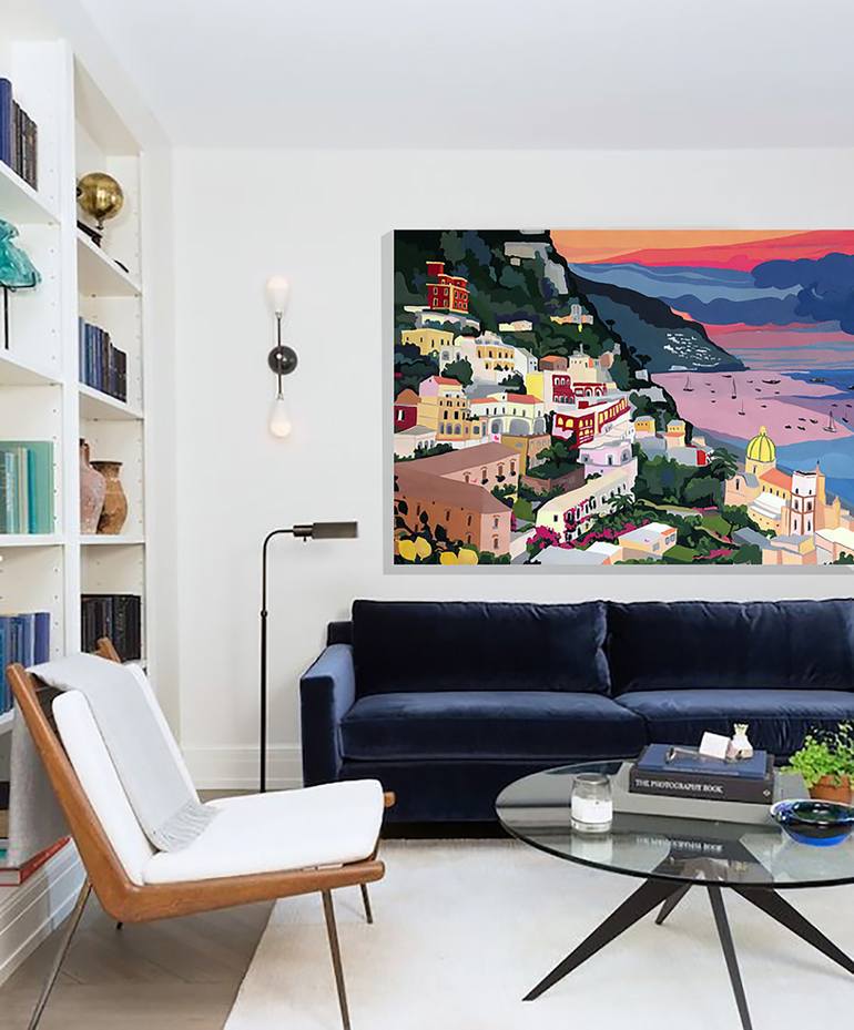 Original Abstract Expressionism Landscape Painting by Helene Cortese