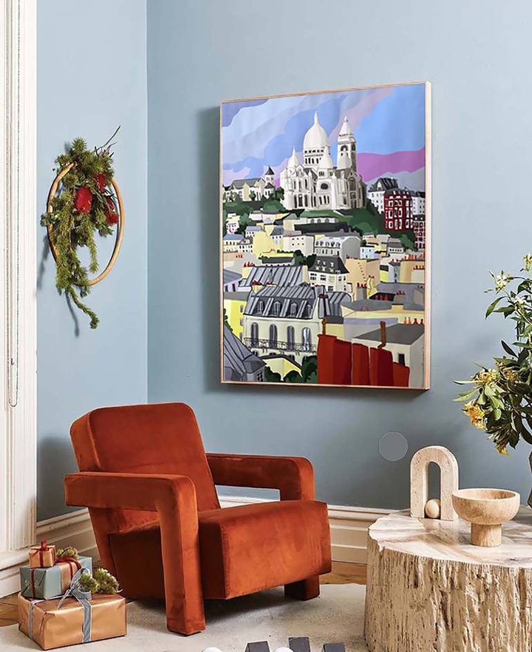 Original Cities Painting by Helene Cortese