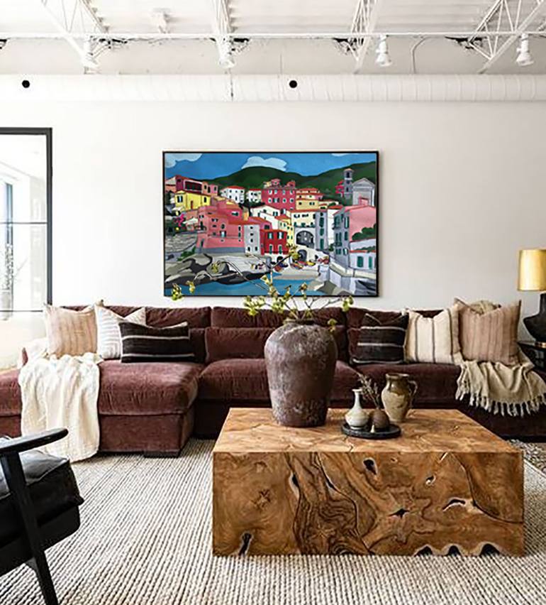 Original Abstract Expressionism Landscape Painting by Helene Cortese