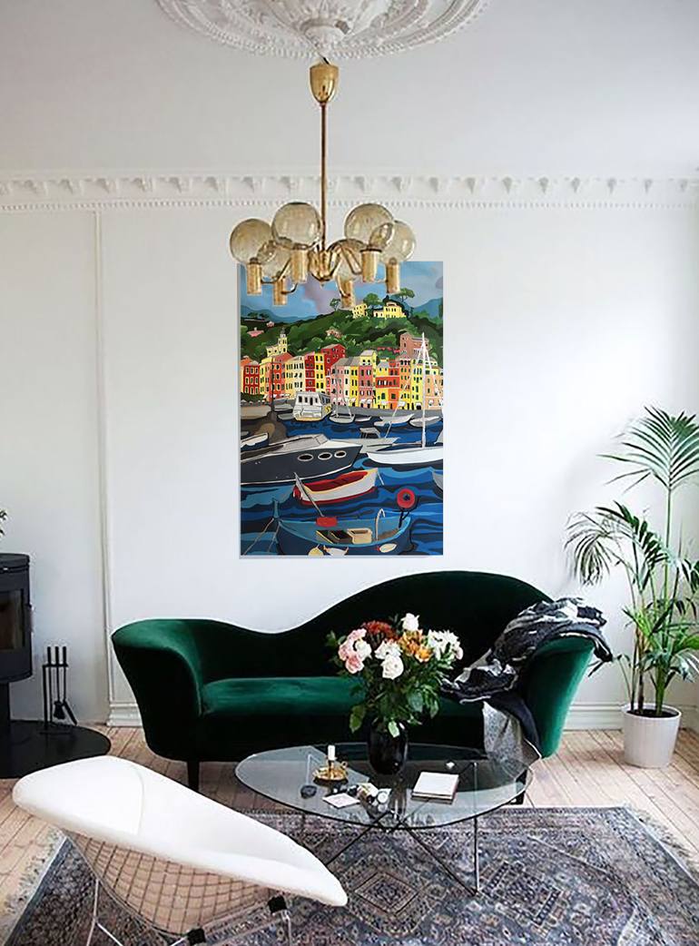 Original Abstract Expressionism Landscape Painting by Helene Cortese