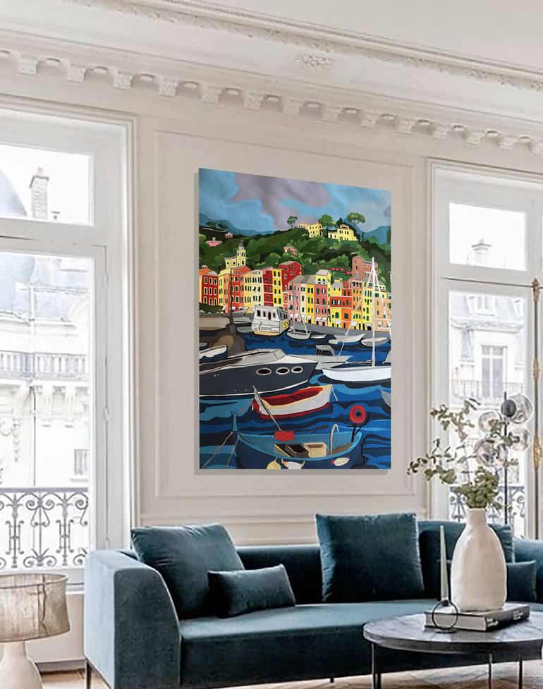 Original Abstract Expressionism Landscape Painting by Helene Cortese