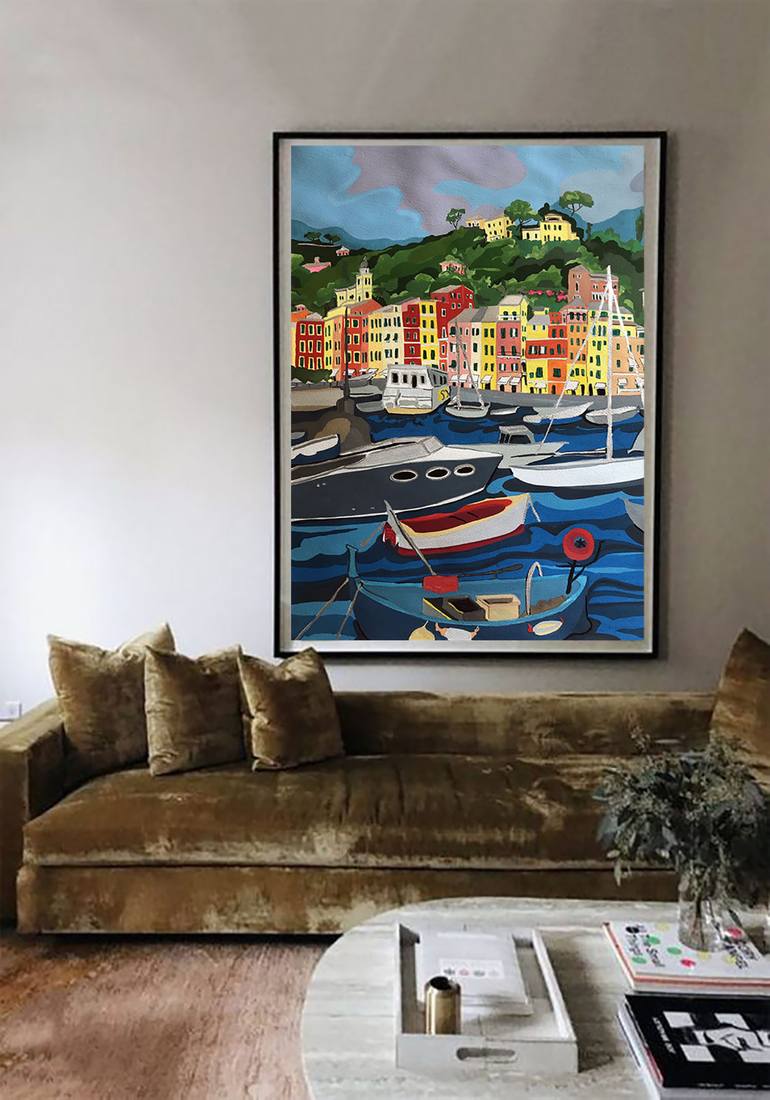 Original Abstract Expressionism Landscape Painting by Helene Cortese