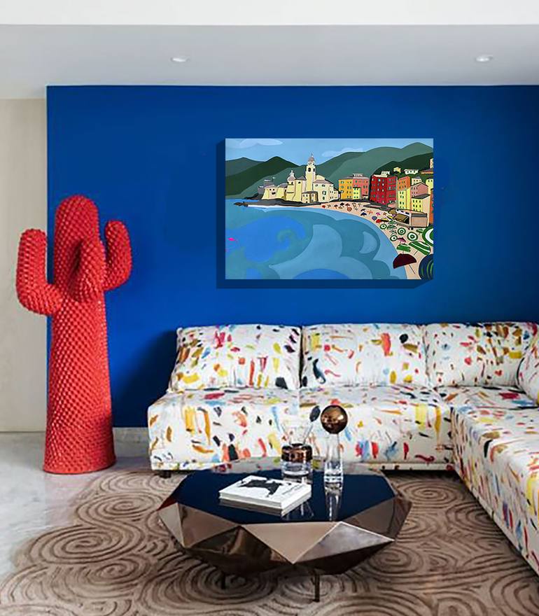 Original Abstract Expressionism Landscape Painting by Helene Cortese