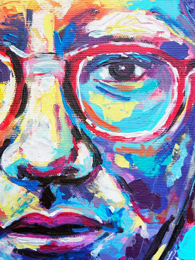 Original Modernism People Painting by Slavomír ĎUroš