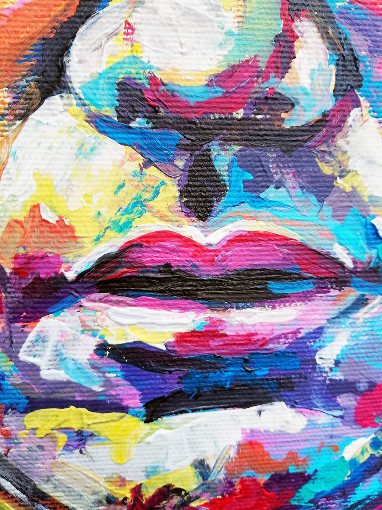Original Modernism People Painting by Slavomír ĎUroš