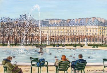Original Impressionism Cities Paintings by Edwige Mitterrand Delahaye