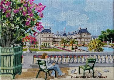 Original Impressionism Garden Paintings by Edwige Mitterrand Delahaye