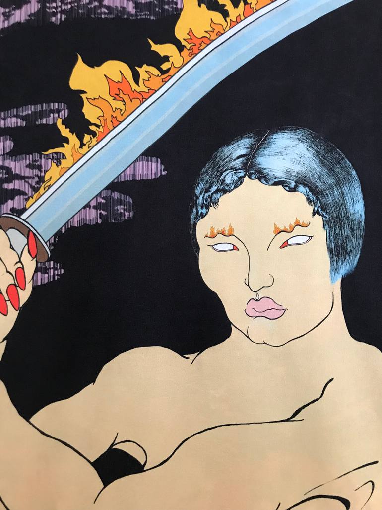 Original Abstract Women Printmaking by Nina Shishkina