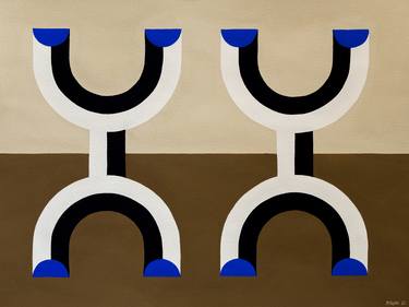 Original Abstract Geometric Paintings by Eleni Psyllaki