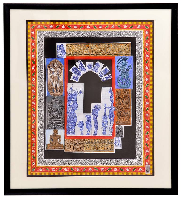 Original Abstract Culture Printmaking by Arjun Shivaji Jain