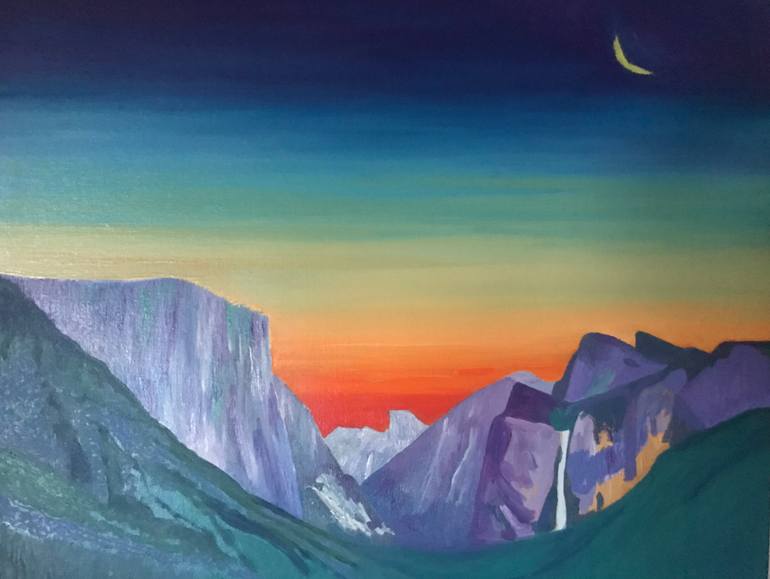 Original Expressionism Landscape Painting by Gaby Molnar