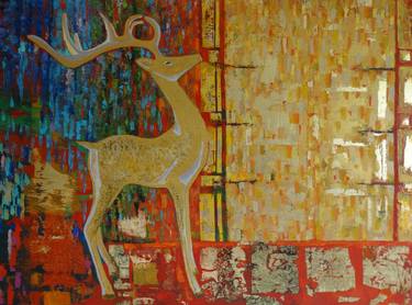 Original Abstract Animal Painting by Gaby Miller