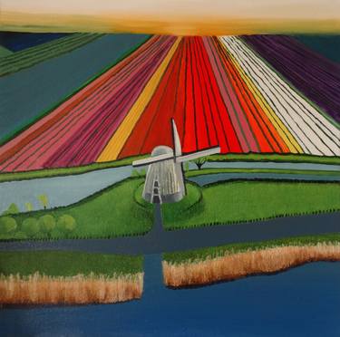 Original Airplane Painting by Gaby Miller