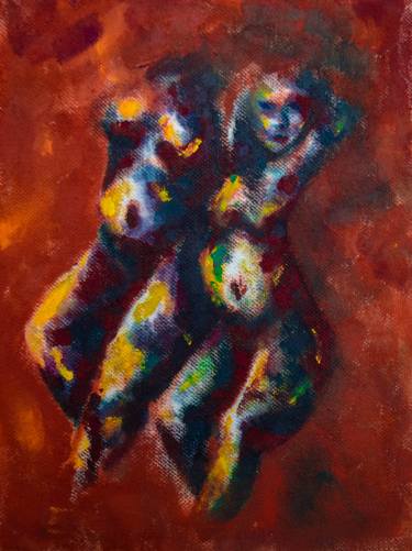 Original Expressionism Nude Paintings by Camila Alvarez Guzman