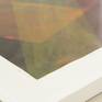 Corner detail, showing aquarelle paper attributes, signature, image gloss and image border up close.