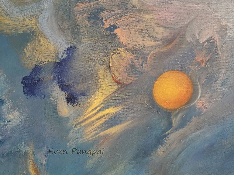Original Abstract Outer Space Painting by Even Pangpai