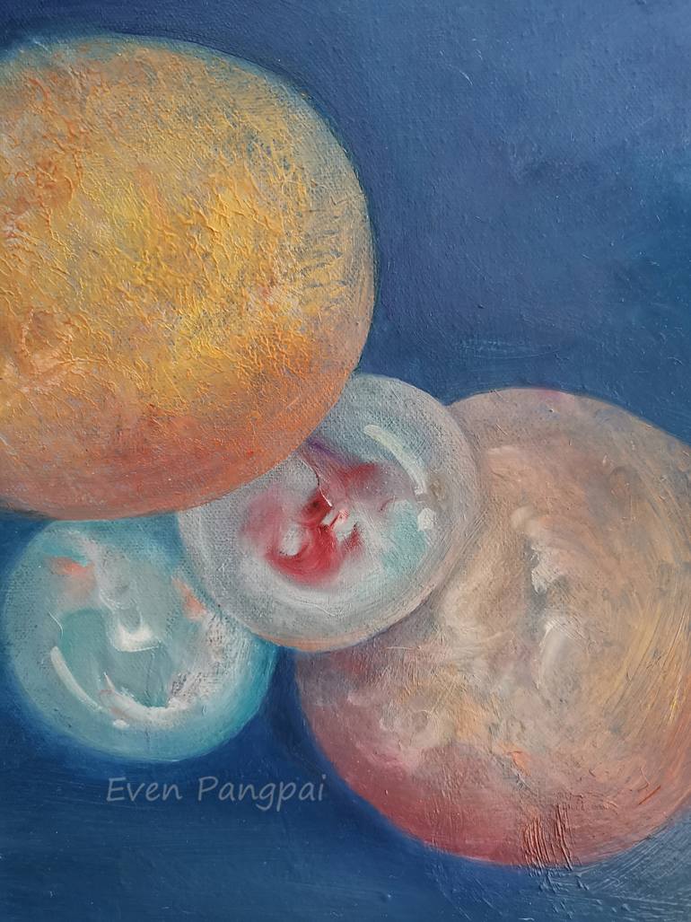 Original Abstract Outer Space Painting by Even Pangpai